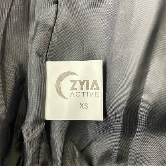 ZYIA ACTIVE NWT PINK SHINE BLOCK ZIP DOWN JACKET EXTRA SMALL BLACK - Picture 12 of 13